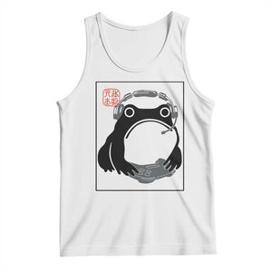 Grumpy Frog Gamer Japanese Ink Painting Tank Top TS12 White Print Your Wear