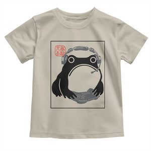 Grumpy Frog Gamer Japanese Ink Painting Toddler T Shirt TS12 Sand Print Your Wear