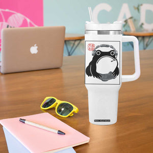 Grumpy Frog Gamer Japanese Ink Painting Tumbler With Handle TS12 Print Your Wear
