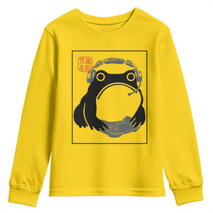 Grumpy Frog Gamer Japanese Ink Painting Youth Sweatshirt TS12 Daisy Print Your Wear