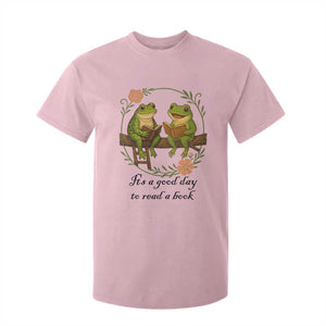 It Is A Good Day To Read A Book T Shirt For Kid Frog Book Lover TS12 Light Pink Print Your Wear