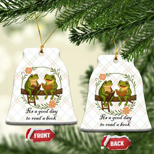 It Is A Good Day To Read A Book Ceramic Ornament Frog Book Lover TS12 Print Your Wear