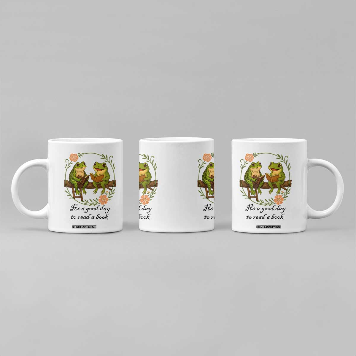 It Is A Good Day To Read A Book Coffee Mug Frog Book Lover TS12 Print Your Wear