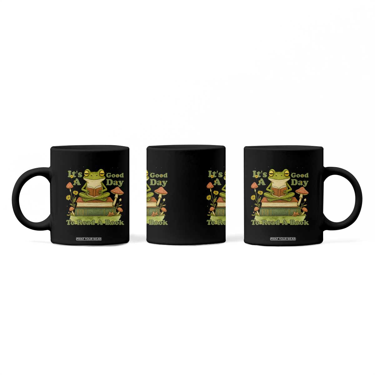 It Is A Good Day To Read A Book Coffee Mug Funny Frog Reading TS12 Print Your Wear