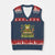 It Is A Good Day To Read A Book V-Neck Knit Sweater Vest Funny Frog Reading TS12 Navy Red Print Your Wear
