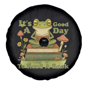 It Is A Good Day To Read A Book Spare Tire Cover Funny Frog Reading TS12 Print Your Wear