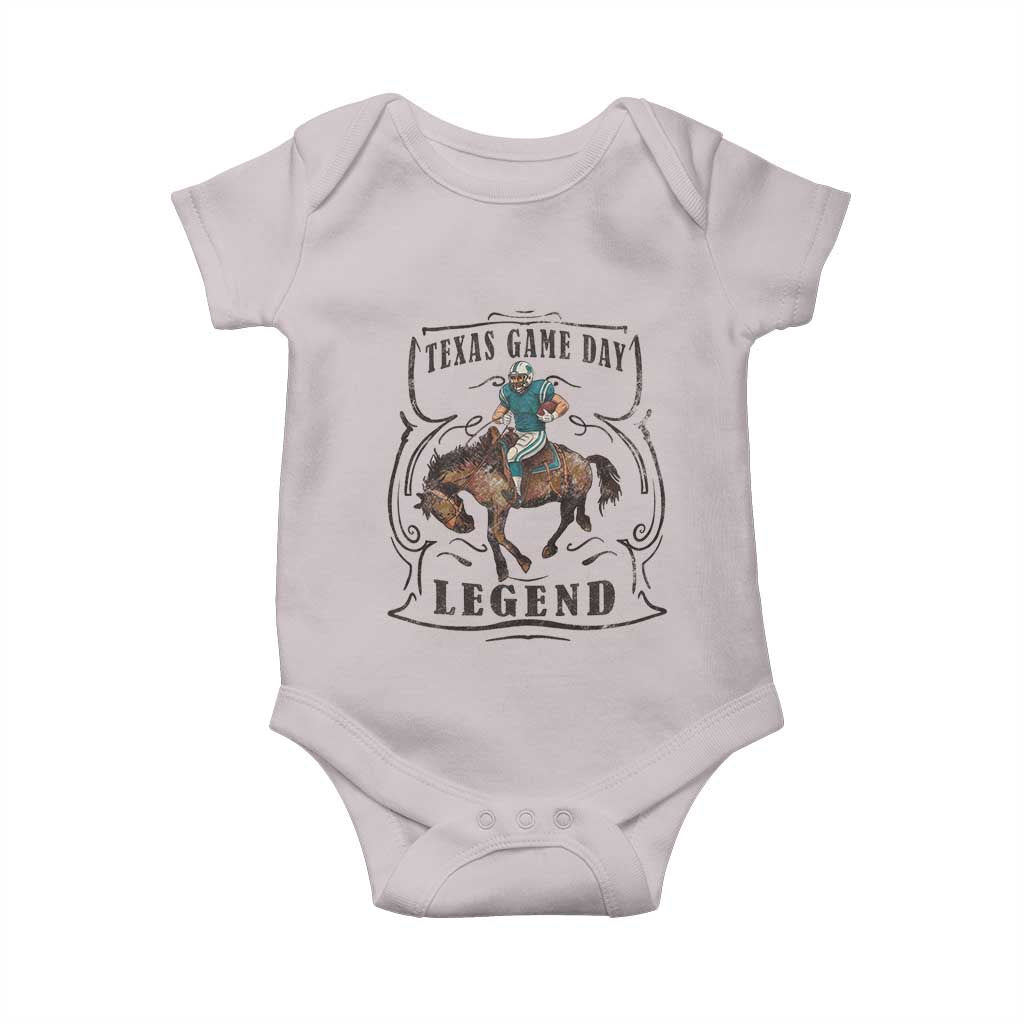 TX Game Day Legend Baby Onesie Funny CFF TS12 Ice Gray Print Your Wear