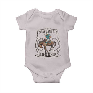 Texas Game Day Legend Baby Onesie Funny Football Cowboy TS12 Ice Gray Print Your Wear