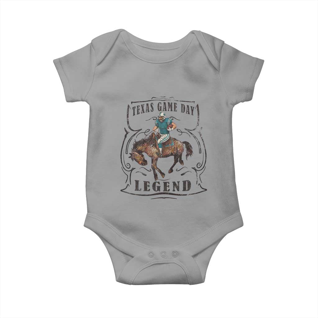 TX Game Day Legend Baby Onesie Funny CFF TS12 Sport Gray Print Your Wear
