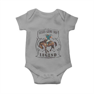 Texas Game Day Legend Baby Onesie Funny Football Cowboy TS12 Sport Gray Print Your Wear