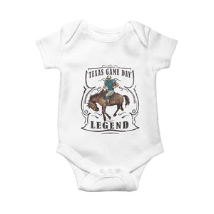 Texas Game Day Legend Baby Onesie Funny Football Cowboy TS12 White Print Your Wear