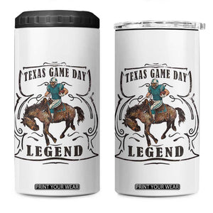 TX Game Day Legend 4 in 1 Can Cooler Tumbler Funny CFF TS12 One Size: 16 oz White Print Your Wear