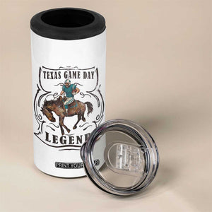 TX Game Day Legend 4 in 1 Can Cooler Tumbler Funny CFF TS12 Print Your Wear