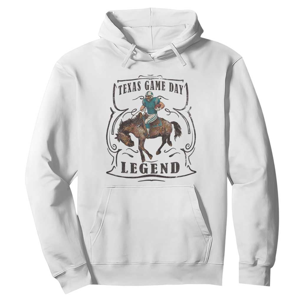 Texas Game Day Legend Hoodie Funny Football Cowboy TS12 White Print Your Wear