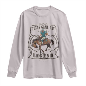 TX Game Day Legend Long Sleeve Shirt Funny CFF TS12 Ice Gray Print Your Wear