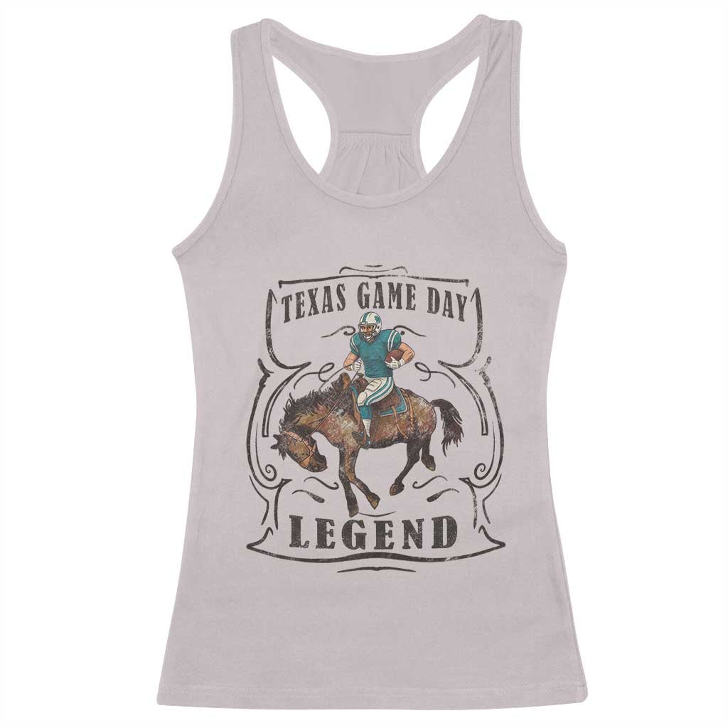 TX Game Day Legend Racerback Tank Top Funny CFF TS12 Ice Gray Print Your Wear