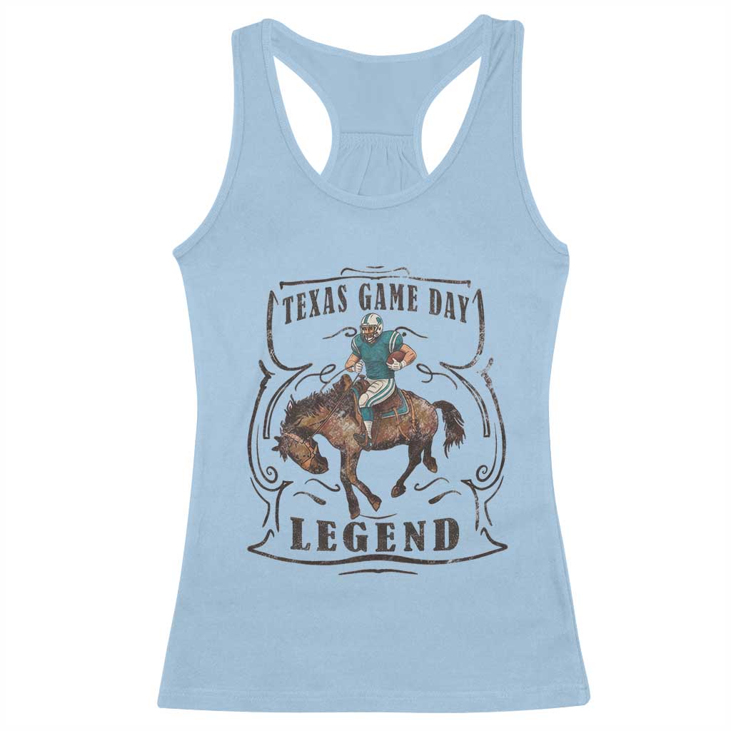 TX Game Day Legend Racerback Tank Top Funny CFF TS12 Light Blue Print Your Wear