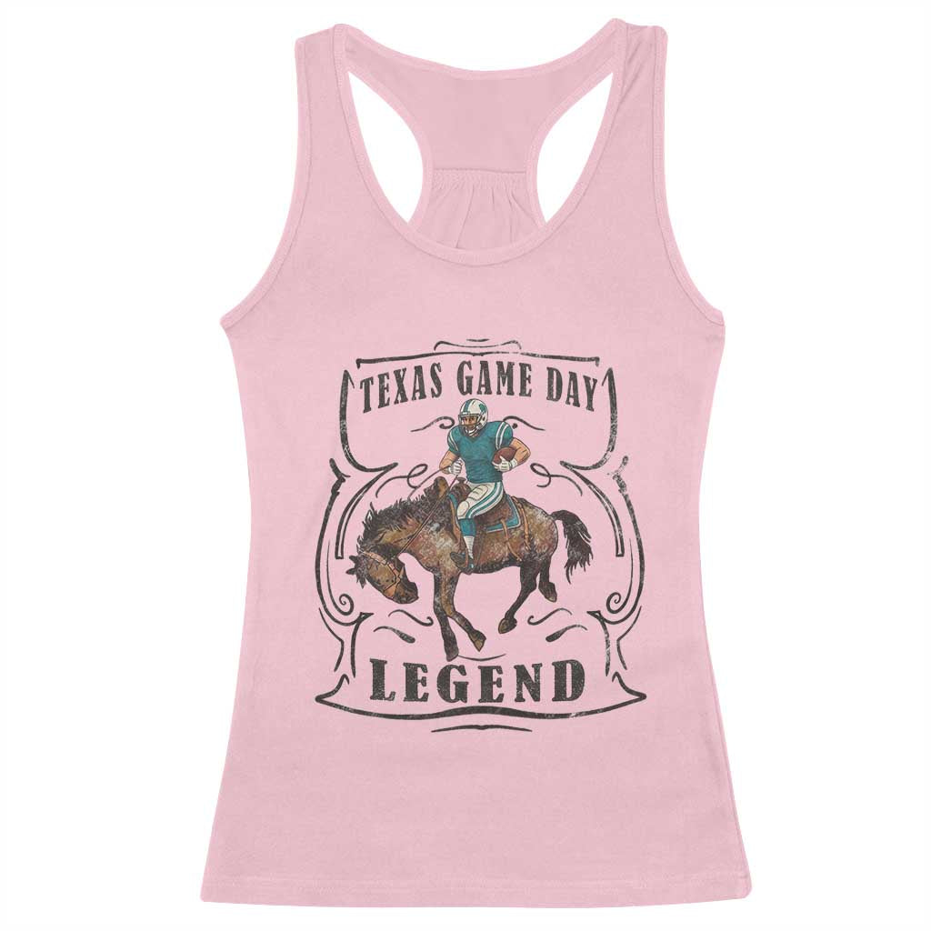 TX Game Day Legend Racerback Tank Top Funny CFF TS12 Light Pink Print Your Wear
