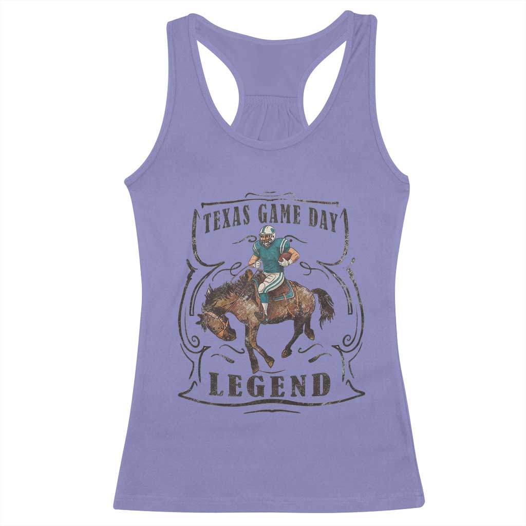 TX Game Day Legend Racerback Tank Top Funny CFF TS12 Violet Print Your Wear