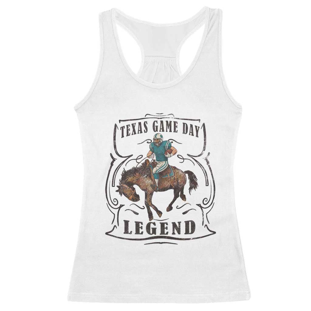 Texas Game Day Legend Racerback Tank Top Funny Football Cowboy TS12 White Print Your Wear