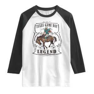 TX Game Day Legend Raglan Shirt Funny CFF TS12 White Black Print Your Wear