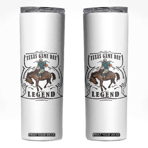TX Game Day Legend Skinny Tumbler Funny CFF TS12 White Print Your Wear