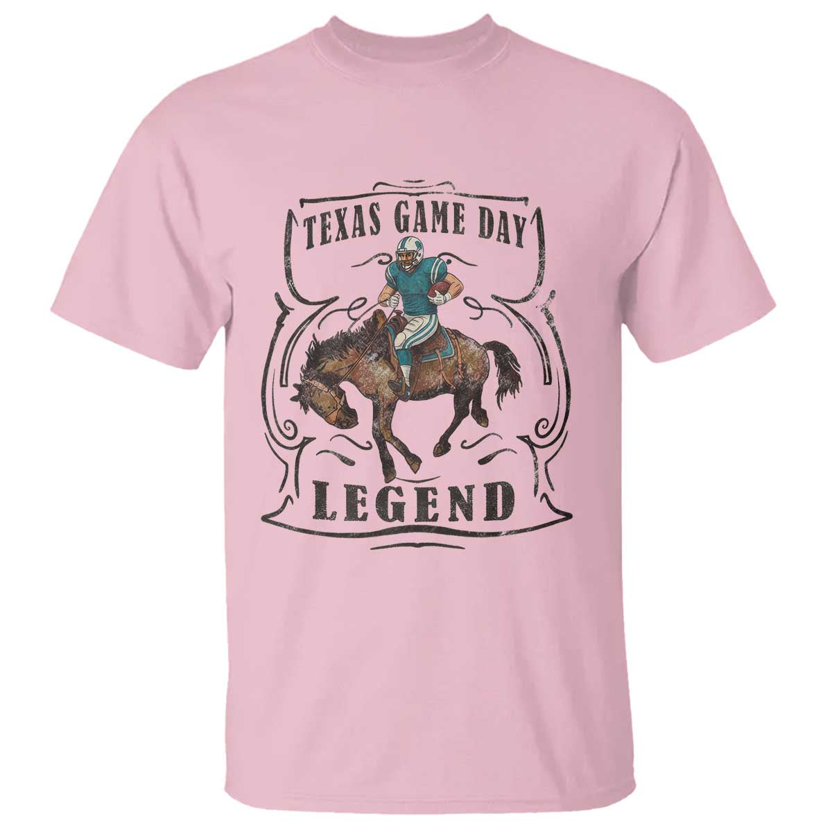 TX Game Day Legend T Shirt Funny CFF TS12 Light Pink Print Your Wear