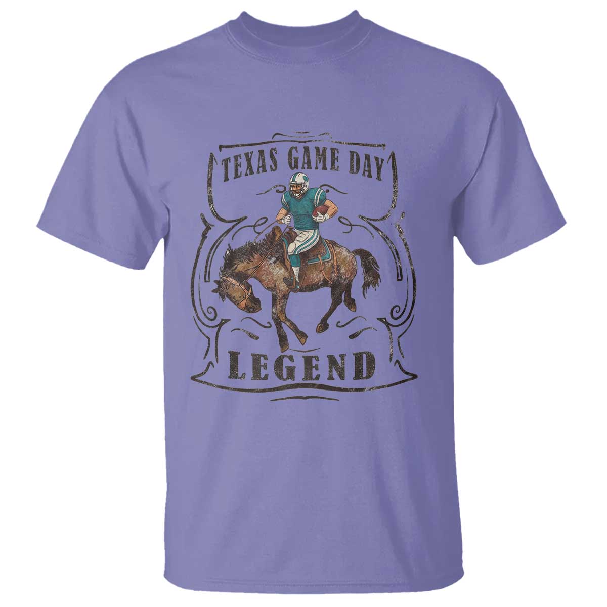 TX Game Day Legend T Shirt Funny CFF TS12 Violet Print Your Wear
