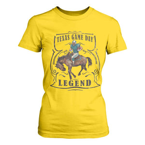 Texas Game Day Legend T Shirt For Women Funny Football Cowboy TS12 Daisy Print Your Wear