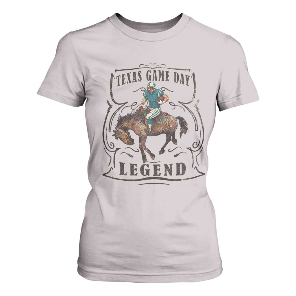 TX Game Day Legend T Shirt For Women Funny CFF TS12 Ice Gray Print Your Wear