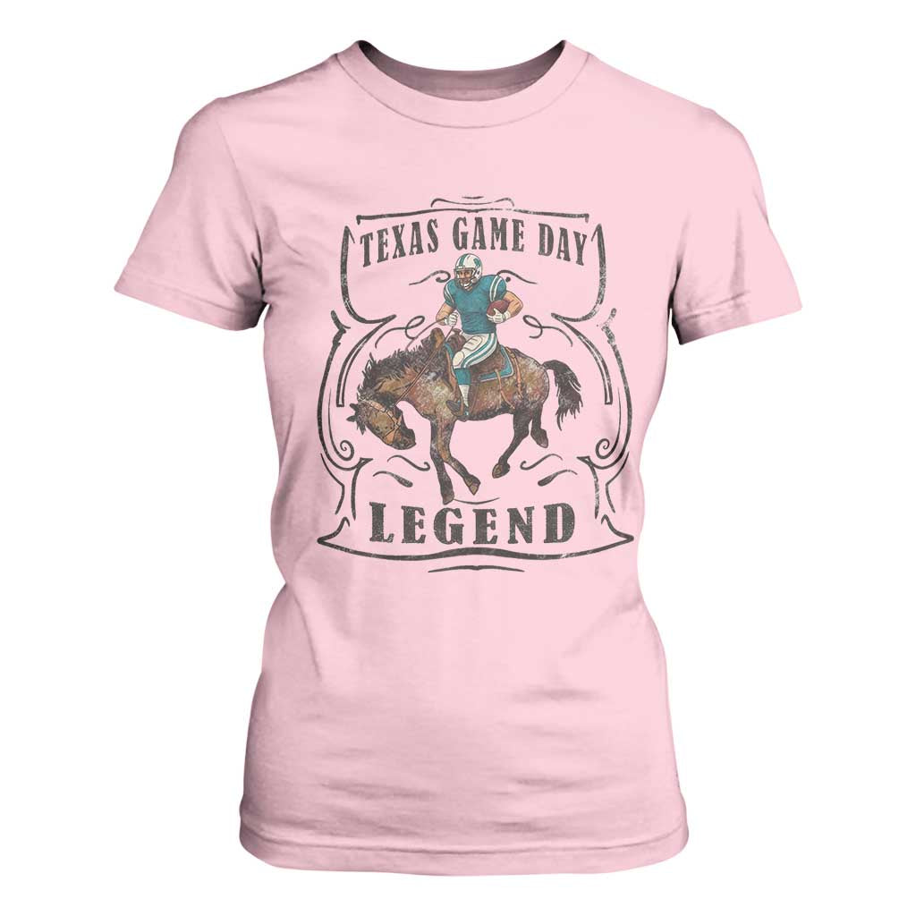 TX Game Day Legend T Shirt For Women Funny CFF TS12 Light Pink Print Your Wear