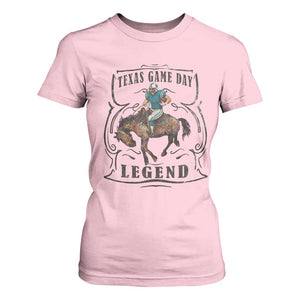 Texas Game Day Legend T Shirt For Women Funny Football Cowboy TS12 Light Pink Print Your Wear