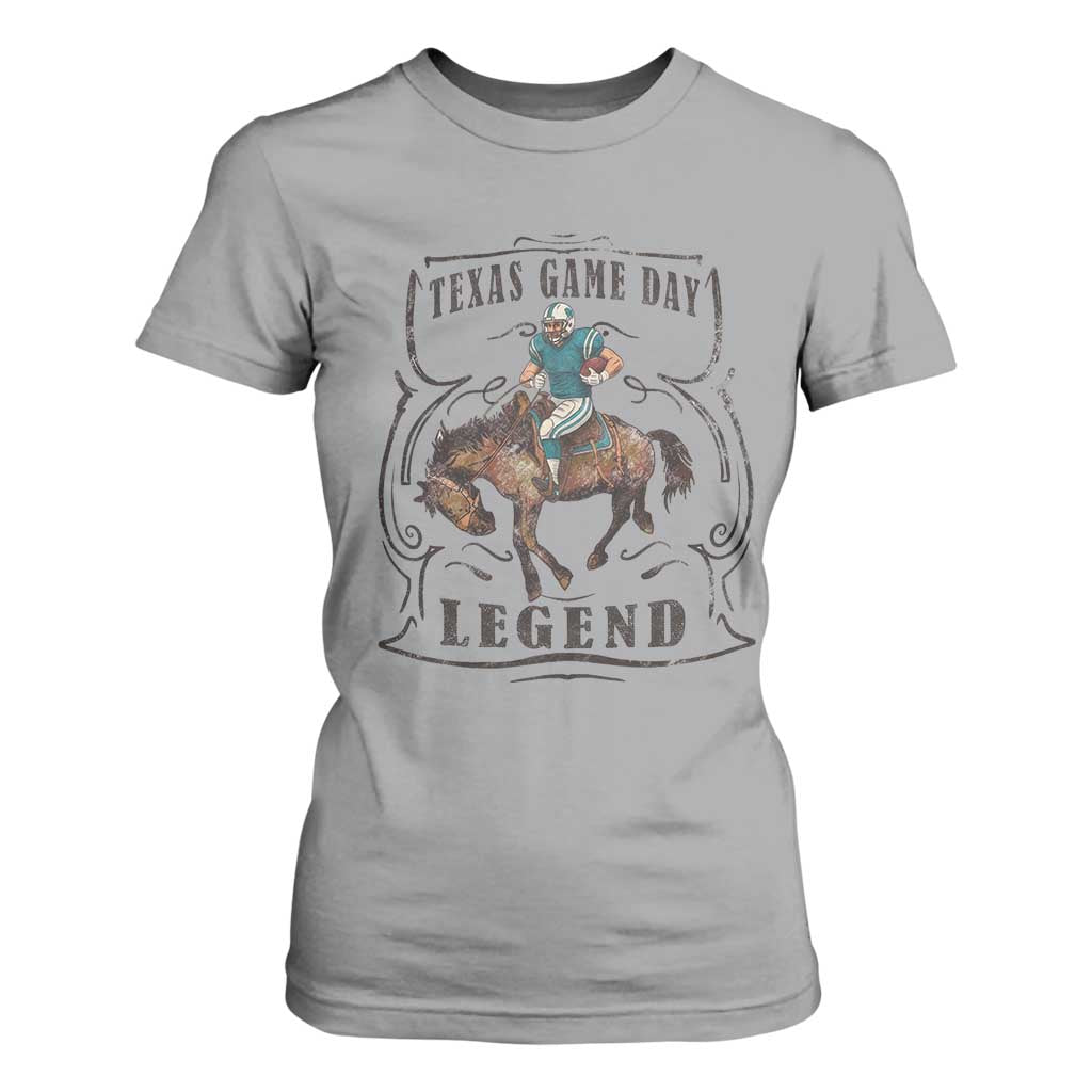 TX Game Day Legend T Shirt For Women Funny CFF TS12 Sport Gray Print Your Wear