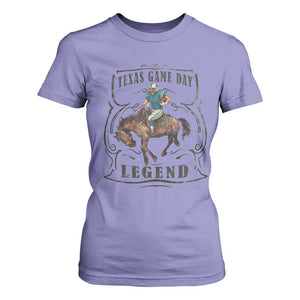 Texas Game Day Legend T Shirt For Women Funny Football Cowboy TS12 Violet Print Your Wear