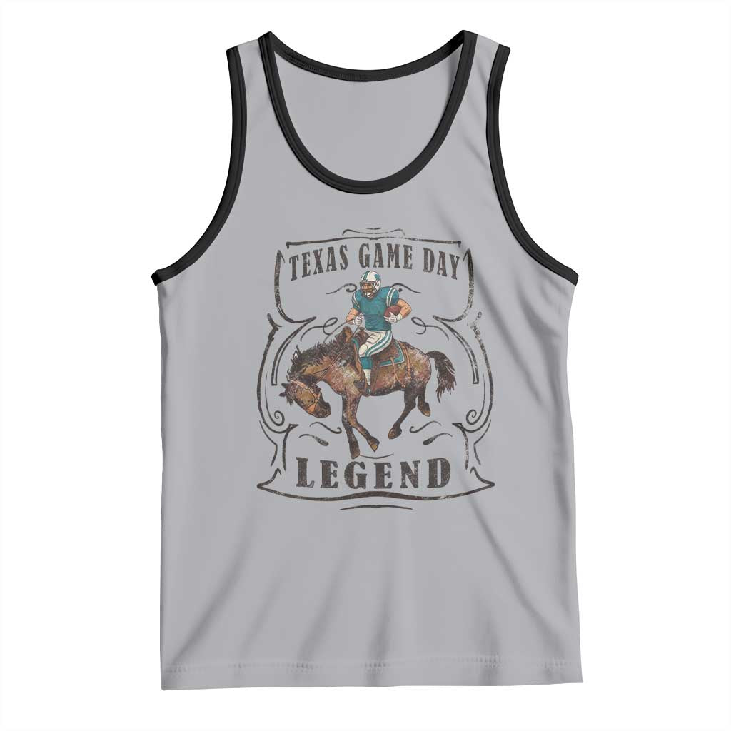 TX Game Day Legend Tank Top Funny CFF TS12 Athletic Heather Black Print Your Wear