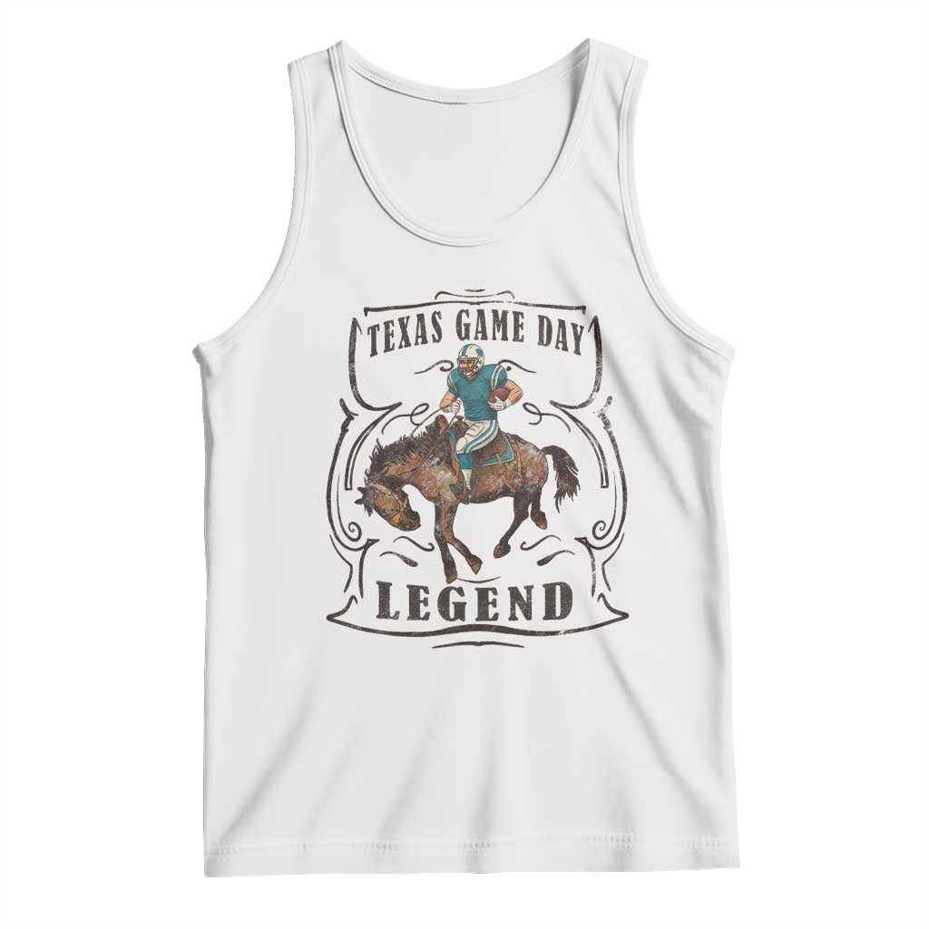 Texas Game Day Legend Tank Top Funny Football Cowboy TS12 White Print Your Wear