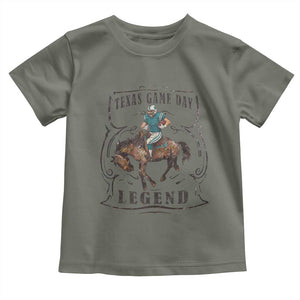 Texas Game Day Legend Toddler T Shirt Funny Football Cowboy TS12 Military Green Print Your Wear