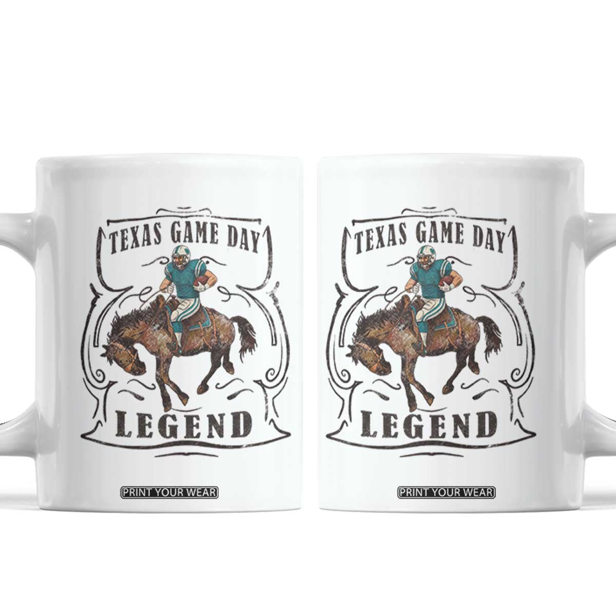 Texas Game Day Legend Coffee Mug Funny Football Cowboy TS12 White Print Your Wear