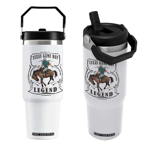 TX Game Day Legend Flip Straw Tumbler Funny CFF TS12 One Size: 30 oz White Print Your Wear