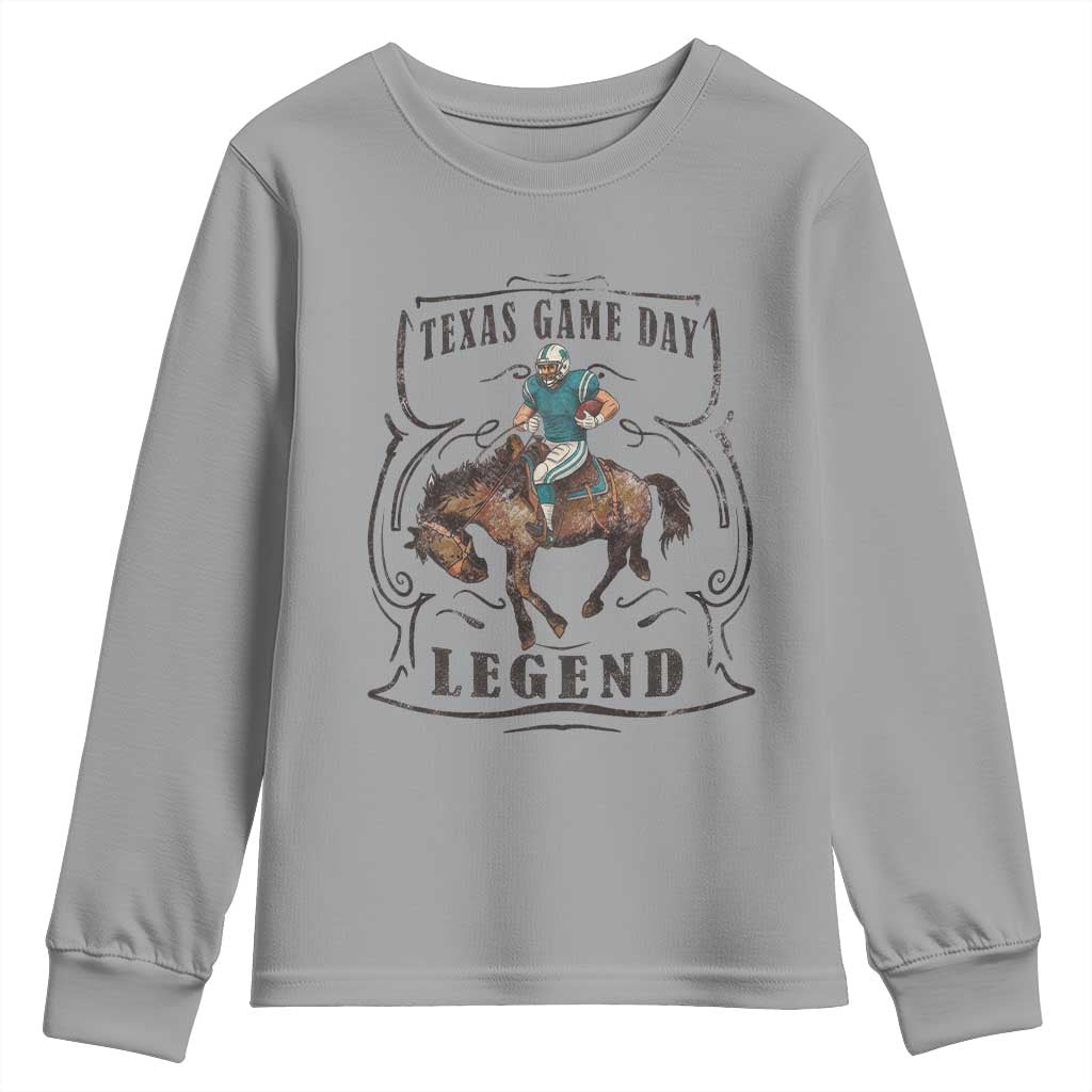 TX Game Day Legend Youth Sweatshirt Funny CFF TS12 Sport Gray Print Your Wear