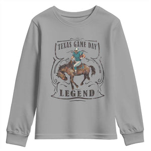 Texas Game Day Legend Youth Sweatshirt Funny Football Cowboy TS12 Sport Gray Print Your Wear