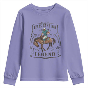 Texas Game Day Legend Youth Sweatshirt Funny Football Cowboy TS12 Violet Print Your Wear