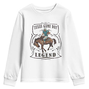 TX Game Day Legend Youth Sweatshirt Funny CFF TS12 White Print Your Wear