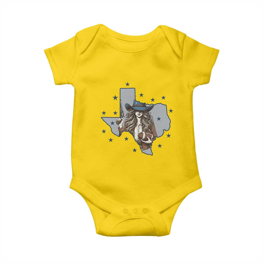 Funny TX Cowgirl Baby Onesie Football Lover Gift TS12 Daisy Print Your Wear
