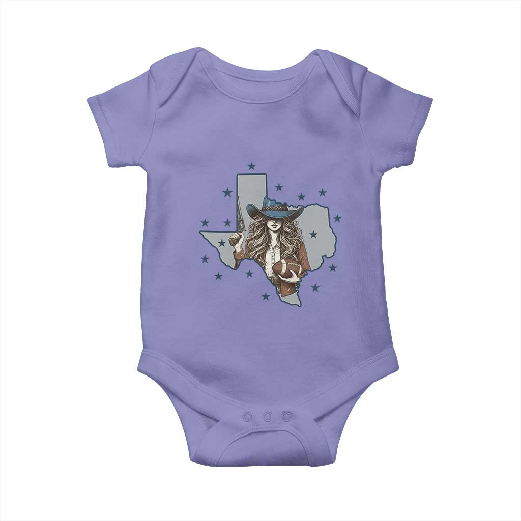 Funny TX Cowgirl Baby Onesie Football Lover Gift TS12 Violet Print Your Wear