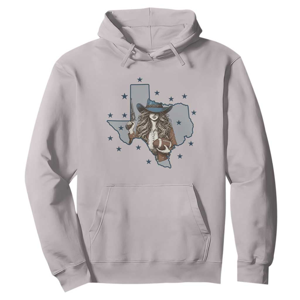 Funny TX Cowgirl Hoodie Football Lover Gift TS12 Ice Gray Print Your Wear