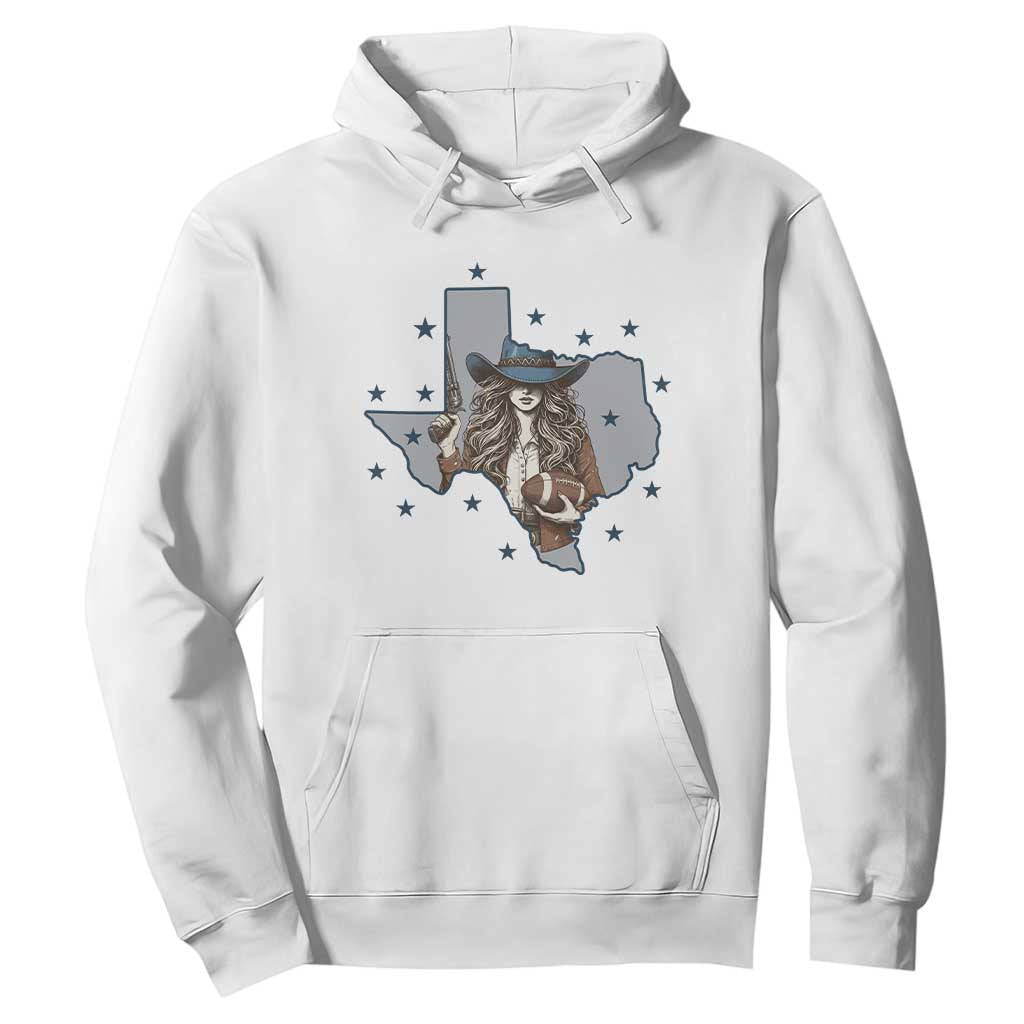 Funny TX Cowgirl Hoodie Football Lover Gift TS12 White Print Your Wear