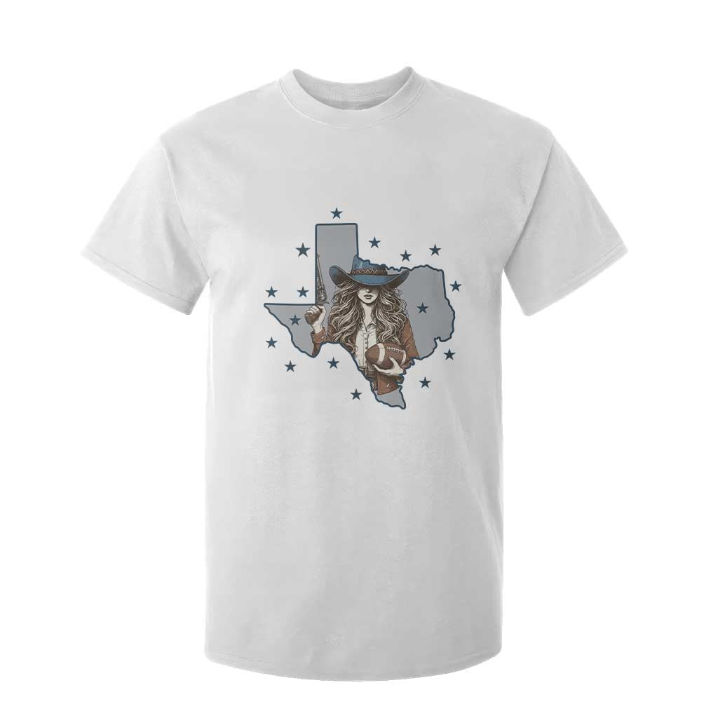 Funny TX Cowgirl T Shirt For Kid Football Lover Gift TS12 White Print Your Wear