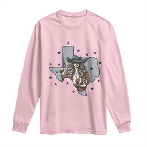Funny Texas Cowgirl Long Sleeve Shirt Football Lover Gift TS12 Light Pink Print Your Wear