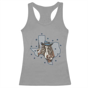 Funny Texas Cowgirl Racerback Tank Top Football Lover Gift - Print Your Wear